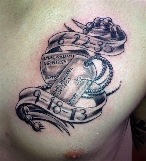 dog tag memorial tattoo